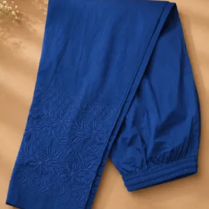 Chikankari Plus Size Cotton Stretchable Pant With Embroidery