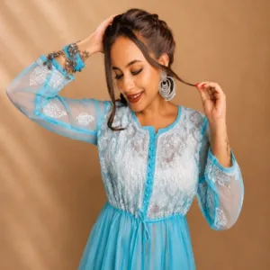 Chikankari Closet Peplum Kurti